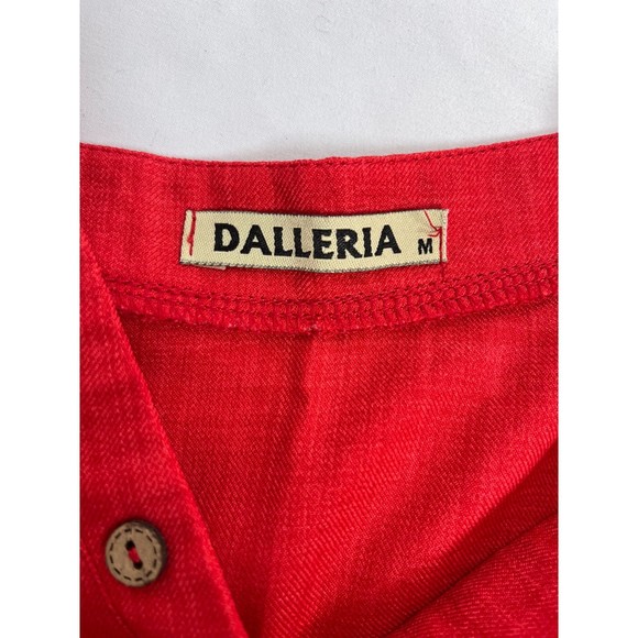 Dalleria Made in Turkey Short Sleeve Popover Top M Red Essential Career Office - Picture 4 of 8